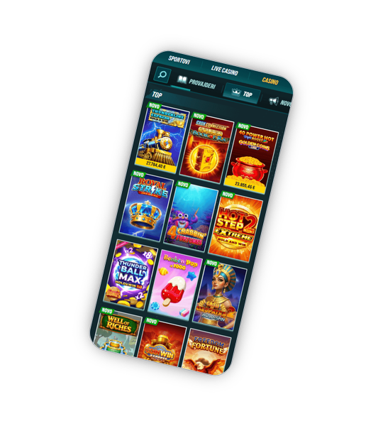 Katalog igara Golisimo s video slotovima na pametnom telefonu